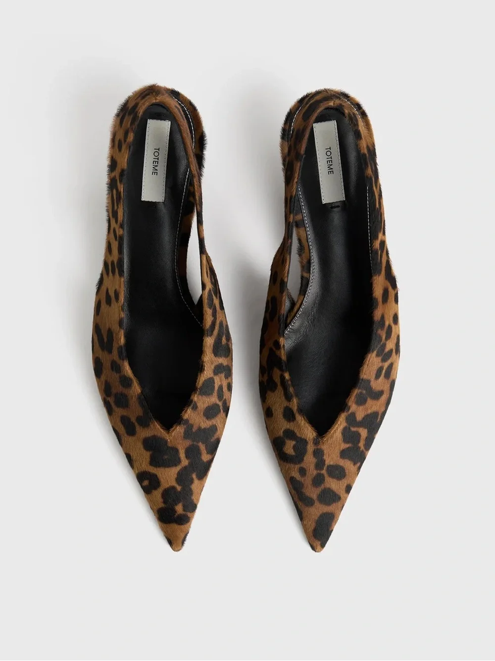 NWT Toteme Wedge-heel Pony Hair Slingbacks Leopard